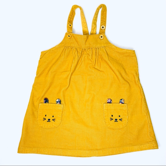 CARTERS Cottagecore corduroy Bunny pocket adjustable length jumper marigold 18m - Picture 1 of 7